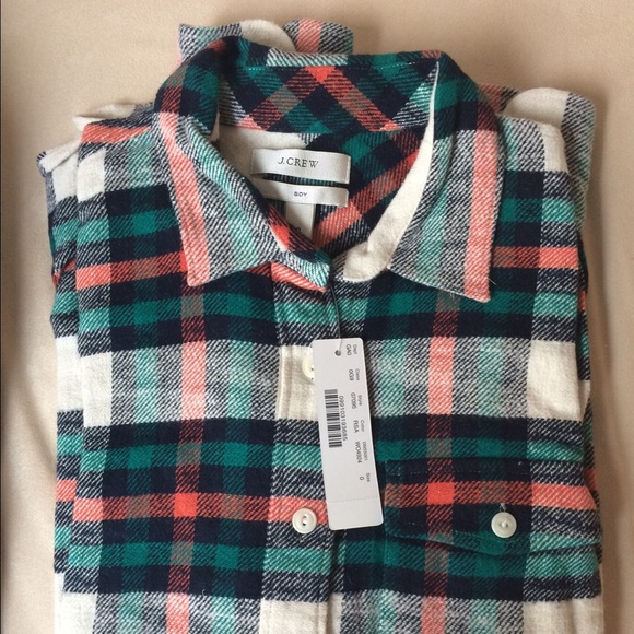 J crew flannel shirt in rock salt plaid - Picture 2 of 2