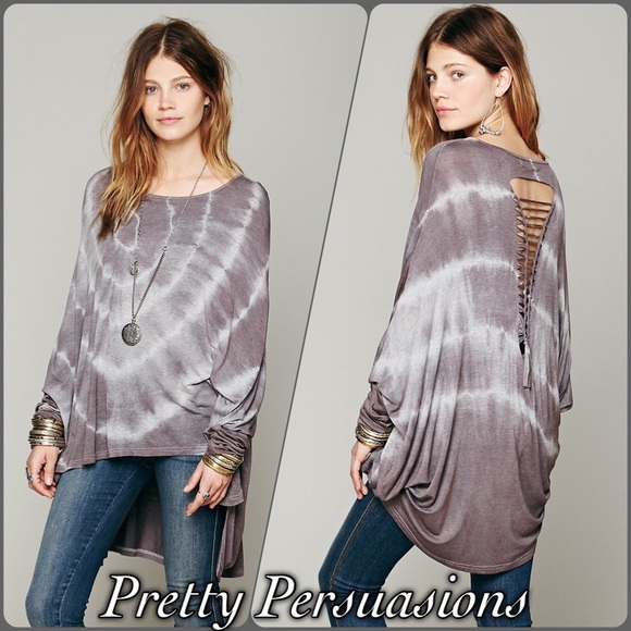 SOLD Gypsy Junkies Tie Dyed Slash Back Top - Picture 2 of 3