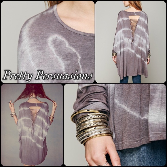 SOLD Gypsy Junkies Tie Dyed Slash Back Top - Picture 3 of 3