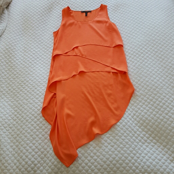 BCBG Striking Orange High Low shirt - Picture 1 of 4