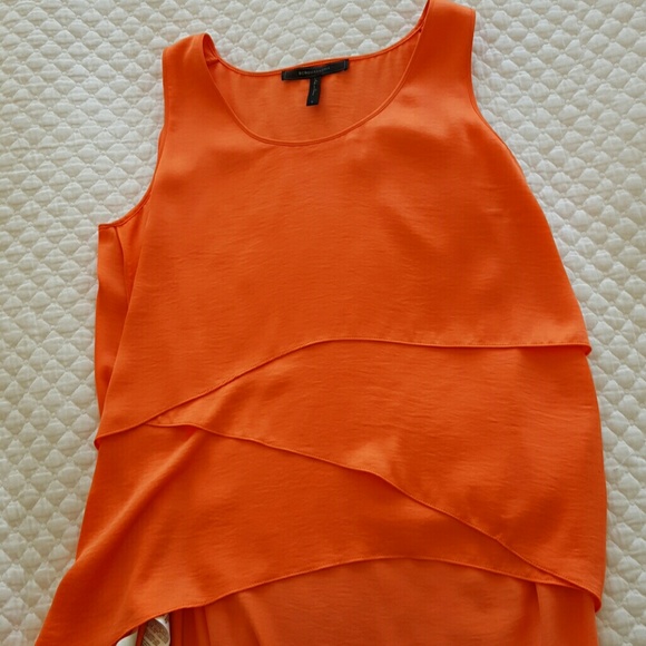 BCBG Striking Orange High Low shirt - Picture 3 of 4
