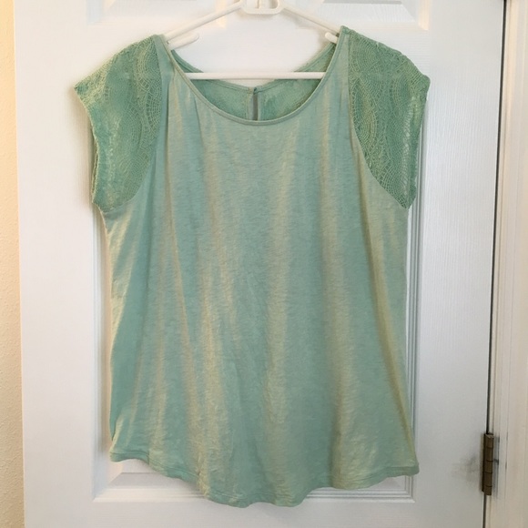 Mint Green Lace Top