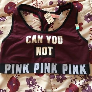 VS-Pink Logo Sports Bra
