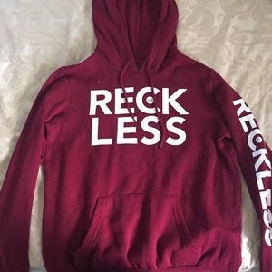 young & reckless maroon hoodie