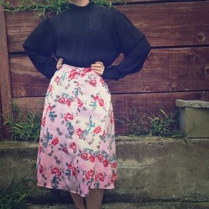 Full Floral A-Line Skirt