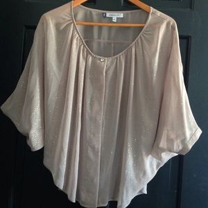 Jennifer Lopez Sheer Dolman style sparkle shirt