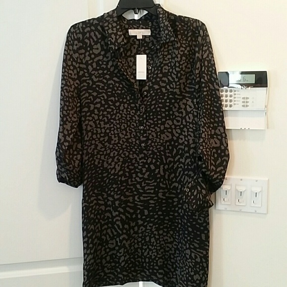 ANN TAYLOR LOFT LEOPARD DRESS
