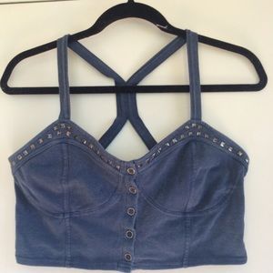 Blue Bralette Top