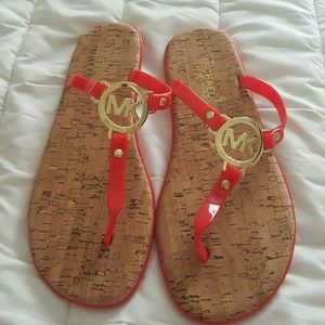 Michael Kors jelly flip flops