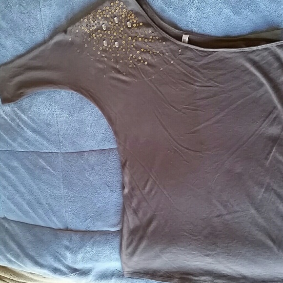 Victoria ' s Secret one shoulder sequin t-shirt
