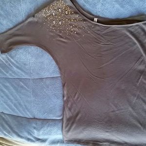 Victoria ' s Secret one shoulder sequin t-shirt