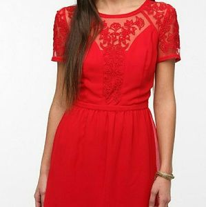 Kimichi Blue Red Lace Dress 4