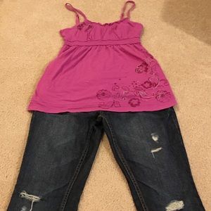 Jeans and Tank Top