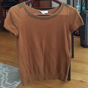 Copper LOFT Tshirt with gold embellishments