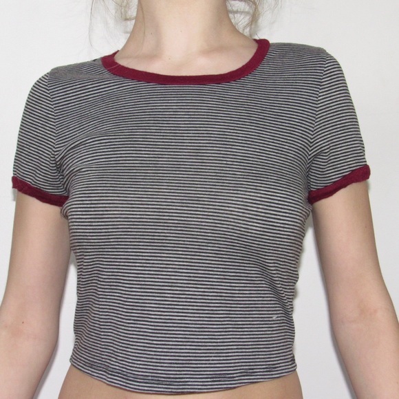 Charlotte Russe Short Sleeve Crop Top