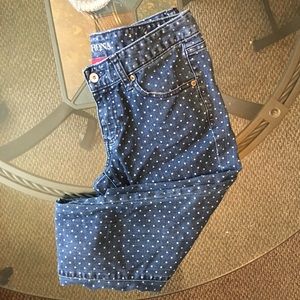 Blue Denim Polka Dot Skinny Jean