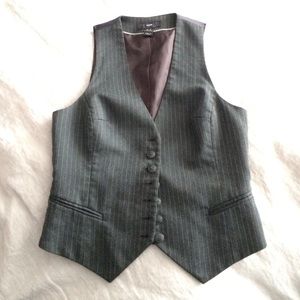 H&M Charcoal Gray Pinstripe Vest