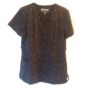 Grey's Anatomy black scrub top