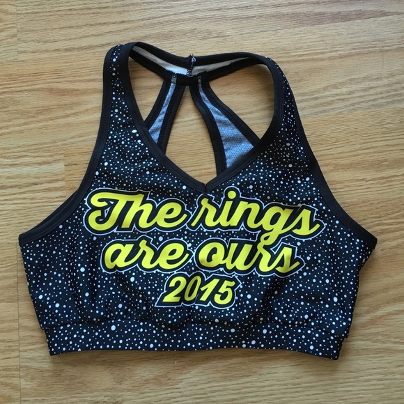 The rings our ours cheer sports bra