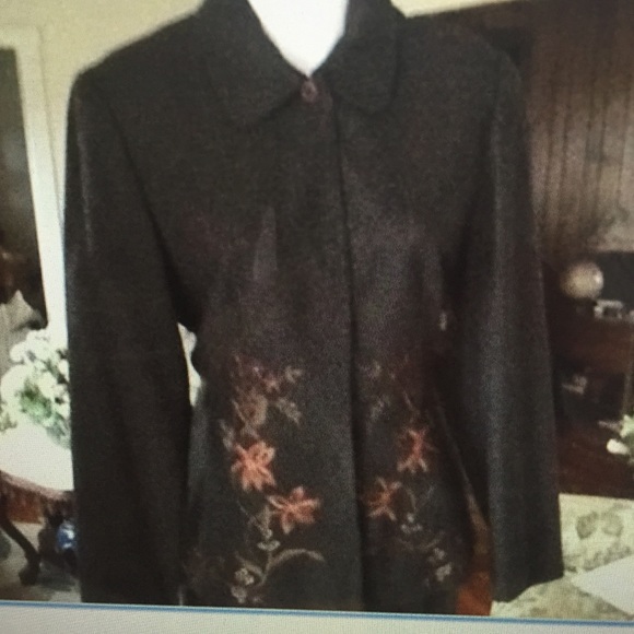 Donna Morgan suit black 4 jacket & skirt - Picture 1 of 4