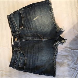 Victoria's Secret high waisted ripped jean shorts