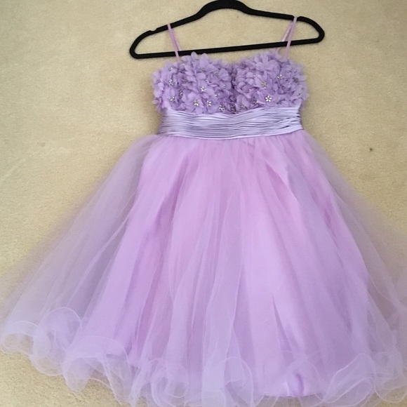 Purple flower prom/homecoming dress