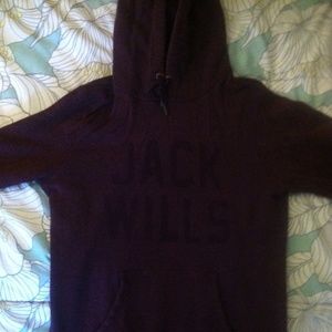 Maroon Jack Wills Women's Hoodie L