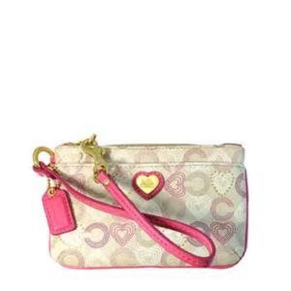 Coach hearts wristlet
