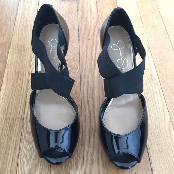 Jessica Simpson Peep toe platform heels