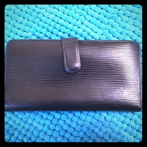 Louis Vuitton black leather wallet