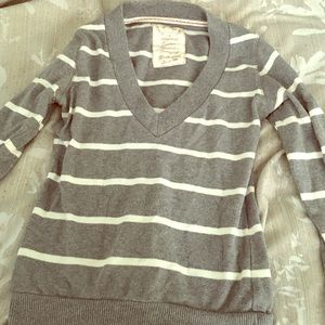 Grey striped sweater