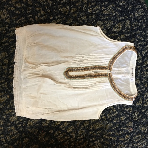 White beaded tank top - Picture 1 of 2