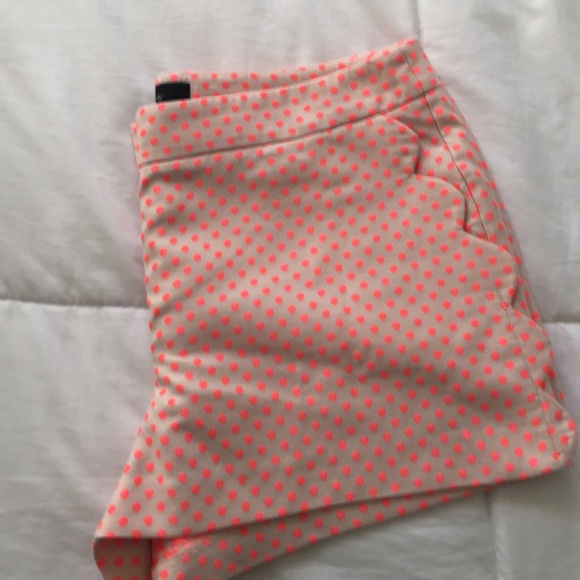 Jcrew pink polka dot scalloped shorts! worn once!