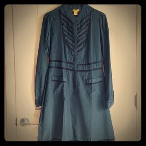 NWOT. Peacock blue dress.