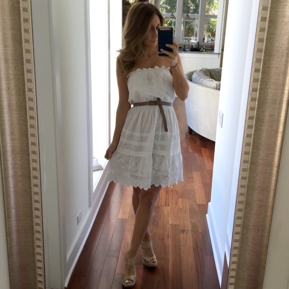 Rebecca Taylor Dresses & Skirts - Rebecca Taylor strapless eyelet lace dress M