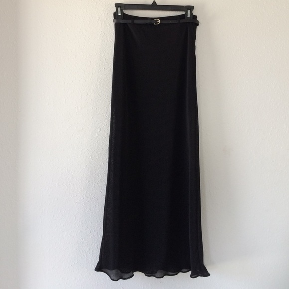 NWOT Black and Semi-Sheer Skirt