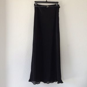 NWOT Black and Semi-Sheer Skirt