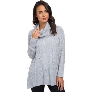 FREE PEOPLE light blue cowl neck sweater