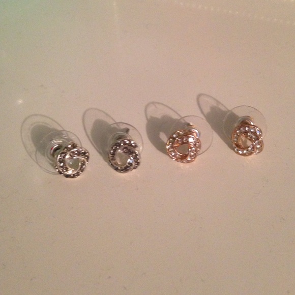 Woven gem earrings