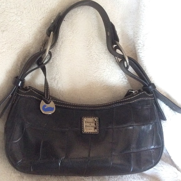 Dooney and Bourke Hobo alligator leather black purse Vintage