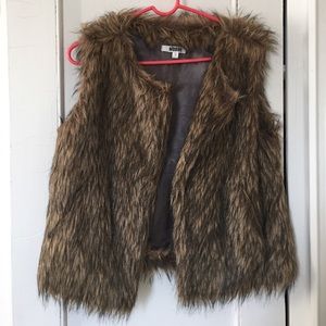Faux fur vest