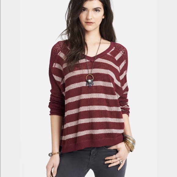 Free People NWT striped sweater in a small.