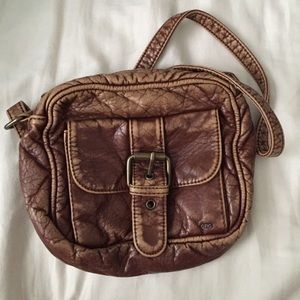 Garage leather crossbody bag