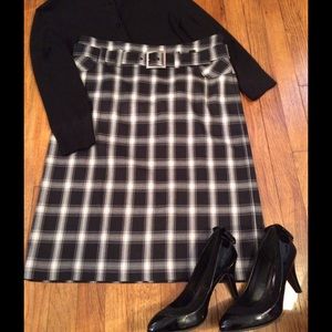Plaid Skirt with belt
