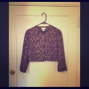 Formal Ann Taylor gold & black paisley jacket 💋
