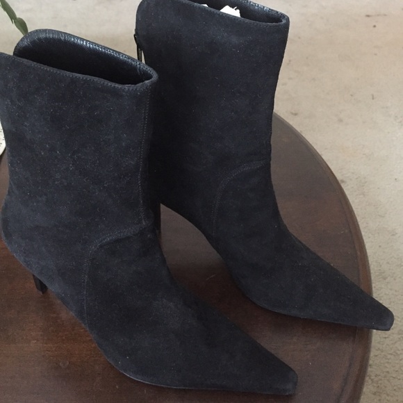 Black suede Vero Cuoio Boots! New!! - Picture 1 of 4