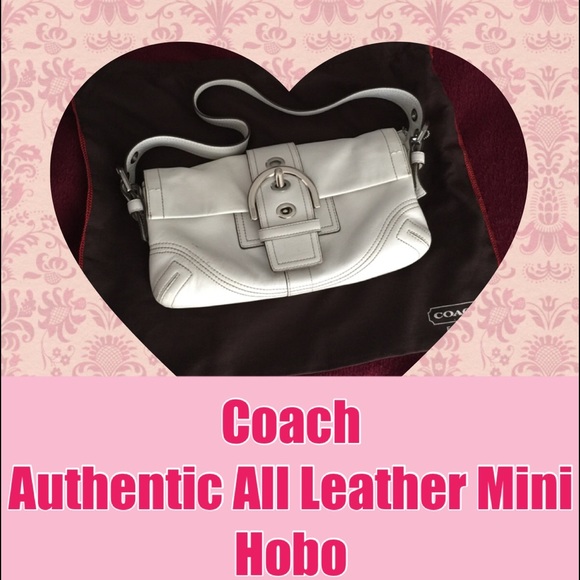 Coach- Authentic White Mini Hobo