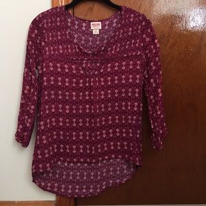 Maroon target brand blouse