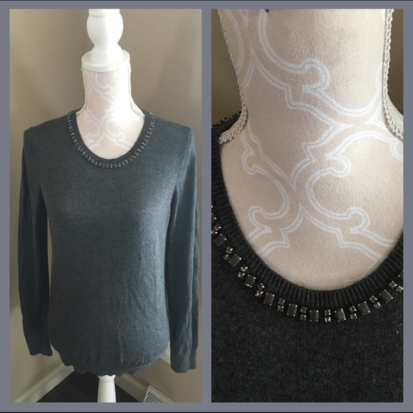 Ann Taylor Jeweled Sweater