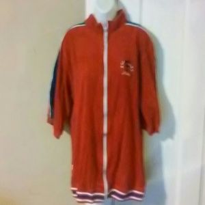 zip short sleeve jacket